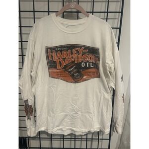 Harley Davidson Oil Mountain Creek Dalton‎ GA Long Sleeve T Shirt Sz medium